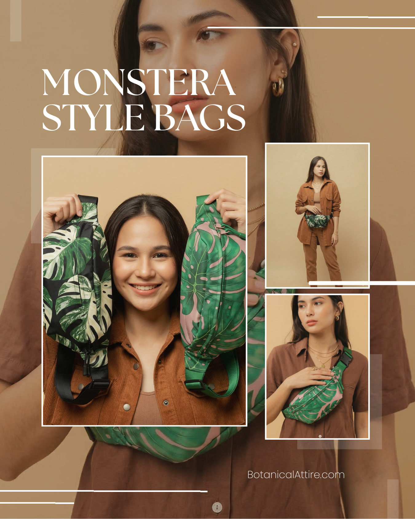 Monstera Crossbody Bag