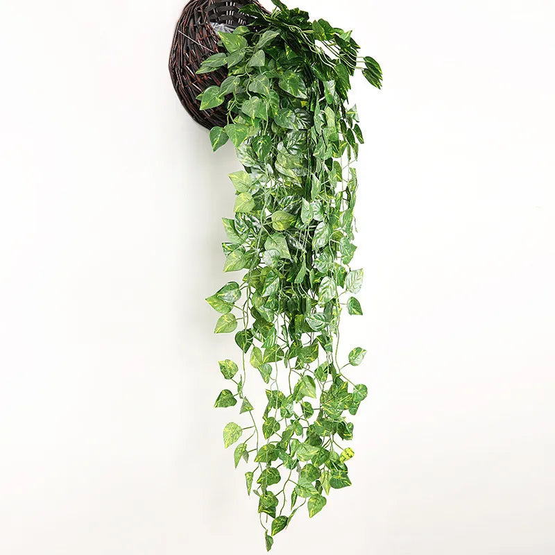 Green Plastic Hanging Vines 90cm Artificial Hanging Vines For Home